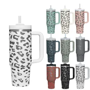 modern adventure quencher sublimation travel 40oz tumbler 2.0 with handle and straw