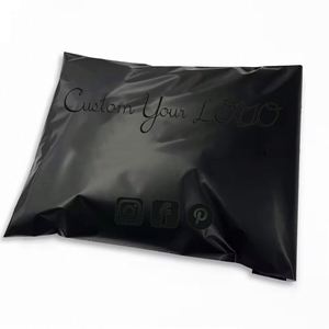 Custom Black LOGO Shipping Mailer Biodegradable Strong Adhesive Mailing <b>Bag</b> for <b>Clothing</b> - Product Image 3