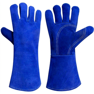 Gants de travail de sécurité en cuir fendu de qualité supérieure, ignifuges, isolation thermique, protection pour la construction, le soudage, la chasse LGW-0024 - Product Image 1