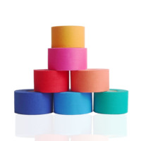 Bande de soutien HEAO en tissu de coton coloré, respirante, résistante à l'eau, adhésive, pour le sport, l'athlétisme, avec oxyde de zinc