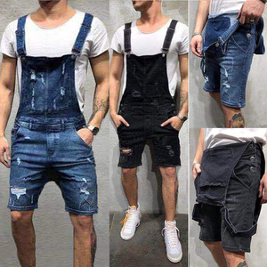 Summer Mens Casual <strong>Denim</strong> Jeans <strong>Shorts</strong> Casual 2022 Solid Color Overalls Jumpsuit <strong>Dungarees</strong> Work <strong>Shorts</strong> Pants for Men - Product Image 6
