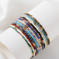 Gelang Batu Alam Buatan Tangan Gelang Tumpuk Hadiah untuk Wanita Gaya Boho Perhiasan Batu Alam Buatan Tangan Perhiasan Boho