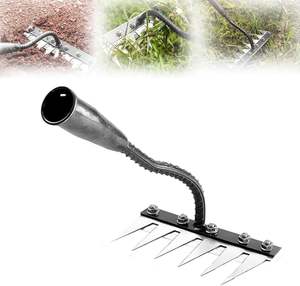 Râteau à 6 dents durable, outils de désherbage, acier inoxydable dur, outils à main pour le travail du sol dans les fermes familiales - Product Image 5