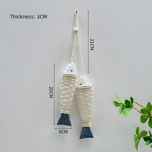 Colgante Vintage creativo mediterráneo, decoración marina, artesanías de madera talladas a mano, pinchos de pescado, adornos de madera - Product Image 5