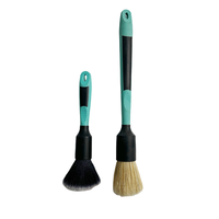 Master Maxshine Lot de 2 grandes brosses avec bride naturelle + petite brosse Ultra Soft Car Detailing Brush Set