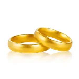 Custom Pure Real 24K Solid Gold Wrapped 925 Sterling Silver Rings For Men Women