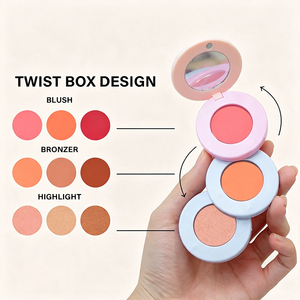 Palette <span class=keywords><strong>3</strong></span> en 1 Twist Box Blush Bronzer Highlighter Mat et Scintillant pour Voyage - Product Image 5