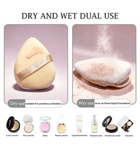 Éponge de maquillage double face en forme de goutte d'eau, lavable, anti-absorption, s'agrandit lorsqu'elle est mouillée, applicateur de fond de teint pour une couvrance uniforme - Product Image 6