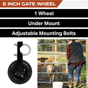Roues de porte de clôture <span class=keywords><strong>Roulette</strong></span> de 6/8 pouces <span class=keywords><strong>pour</strong></span> portes de tuyaux en métal <span class=keywords><strong>Ressort</strong></span> de rotation à 360 ° Absorbant les chocs Heavy Duty avec vis et clé - Product Image 3