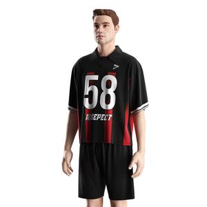 Maillot de football américain vintage, tissu tricoté respirant et brillant, chemise de rugby personnalisée pour le jour du match, unisexe - Product Image 2