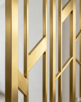 Paravent d'intérieur en métal Art Déco avec découpe laser, design imperméable pour salon, entrée, villa et appartement