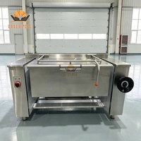 Wajan Bratt Pan Manual Elektrik dengan Dasar Stainless Steel 80L-320L, Wajan Penggorengan Komersial untuk Nasi Goreng, Steak, Ayam Goreng