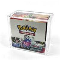 Boîte de présentation en acrylique transparent avec couvercle magnétique, protection anti-UV pour Pokémon TCG, boîte de rangement et de présentation