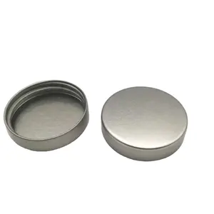 Wholesale 45mm Silver Color Metal Tin Cap Caps With PE foam liner &alum foil induction seal For empty Pill Bottle