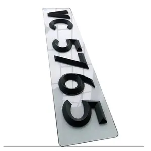 UK Plastic Acrylic European 3d/4d Letters ABS Letters And Numbers Car License Plate Number Plate Acrylic Letters