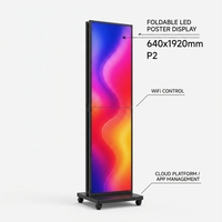 Display LED Pieghevole 640x1920 P2 con Controllo WiFi e Ruote