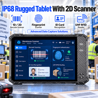 Tablette robuste IP68 avec lecteur de codes-barres 1D 2D, reconnaissance d'empreintes digitales et de cartes d'identité, lecteur RFID UHF pour la logistique d'entrepôt