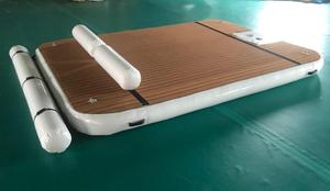 แพเป่าลมแบบกำหนดเอง พื้นผิวกันลื่น สำหรับกิจกรรมทางน้ำ แท่นลอยน้ำ แพลอยน้ำ พร้อมแผ่นรองพีวีซี/ไวนิล - Product Image 6