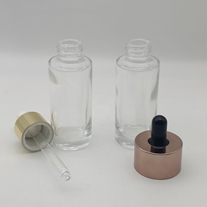 Venta caliente marca <span class=keywords><strong>Yunbo</strong></span> 1,5 oz 50 ml botella cuentagotas de vidrio transparente para aceites esenciales colonias Perfumes y lociones serigrafiadas - Product Image 2