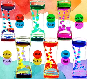 Hot Sale Liquid Motion Bubble For Home Decor Kids Toy Oil Timer Liquid Timer Colorful Hourglass Fidget Sensory Toys