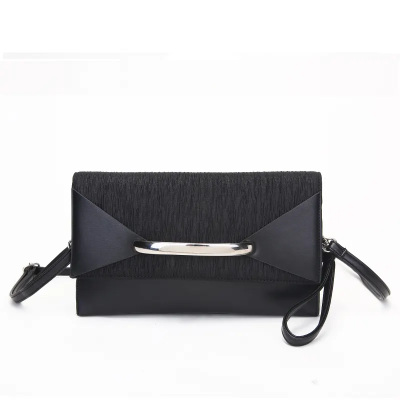 Bolsa de mão feminina em couro sintético, venda quente de bolsa feminina de envelope, bolsa de mão designer