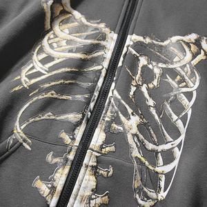 Sudadera con Capucha Gris Oscuro de Alta Calidad, Serie High Street, Logotipo Personalizado, Sudadera con Capucha Extra Grande para Hombre - Product Image 5