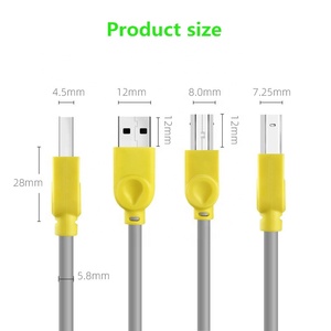 USB 2,<span class=keywords><strong>0</strong></span> A macho A <span class=keywords><strong>B</strong></span> macho Cable de impresora con anillo imán Cable USB para Cable de escáner de impresora - Product Image 5