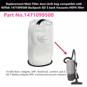 Sac à poussière Riyingxin 1471099500 pour <span class=keywords><strong>aspirateur</strong></span> à dos <span class=keywords><strong>Nilfisk</strong></span> GD 5, sac à poussière en microfibre, pièce de rechange, accessoire - Product Image 4