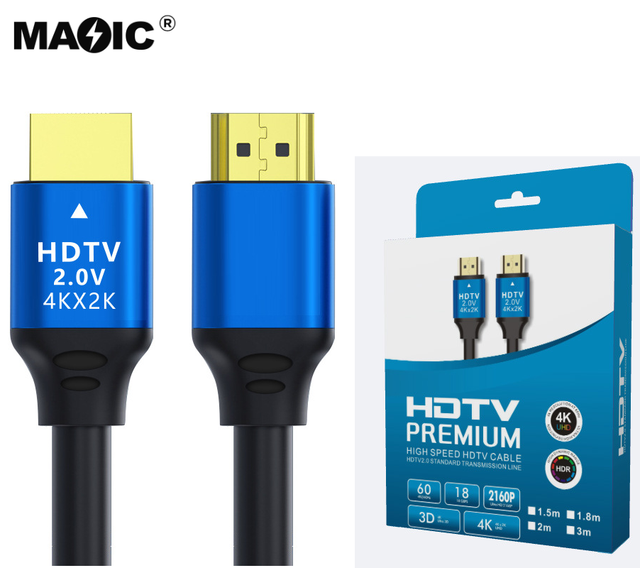 1.5m/3m/5m/10m/15m/20m HDMI 2.0 Version Audio Video Cable Gold Plated 18Gbps Support Dynamic HDR TDR Test 4K 60Hz HDMI Cable