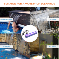 Cascade d'eau LED en PVC/Acrylique colorée pour piscine, OEM/ODM, vente chaude