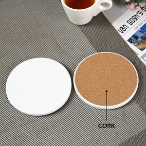 Sous-verres personnalisés avec logo imprimé, base en liège, sous-verres en céramique absorbants vierges, sublimation, ensemble de sous-verres en céramique <span class=keywords><strong>pas</strong></span> <span class=keywords><strong>cher</strong></span> - Product Image 1