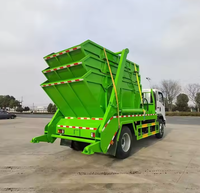 Mini camion à bras oscillant 4x2, camion à benne basculante 6CBM, véhicule léger de collecte des déchets