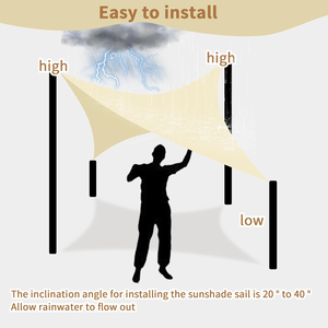 Auvent pare-soleil anti-UV à 95 % avec corde gratuite <span class=keywords><strong>pour</strong></span> jardin, terrasse, fête, aire de jeux en extérieur - Product Image 5