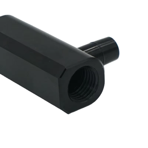 Conector de Eje Hexagonal de Aluminio Anodizado Negro Fresado por CNC Personalizado, Piezas de Posicionamiento de Cilindro y Pasador de Conexión Bidireccional - Product Image 6
