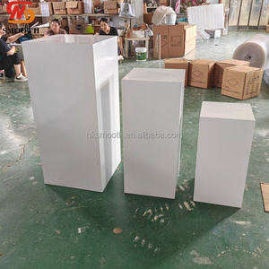 SMOOTH Wholesale Birthday Party Decoration Rectangle Pedestals White Metal Cake Dessert Display Stand - Product Image 4