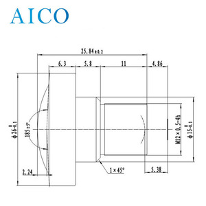 F2.0 8MP Độ dài tiêu cự 1.7mm FOV 185deg 4k M12 s-mount ir-sửa chữa 1.7mm Fisheye CCTV Board máy ảnh ống kính cho 1/1.8 "1/2" cảm biến - Product Image 2