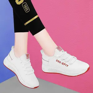 New Arrivals preço barato Das Senhoras da forma plana sapatos casuais Esporte de Corrida não-deslizamento de Sapatilhas sapatos brancos para as mulheres