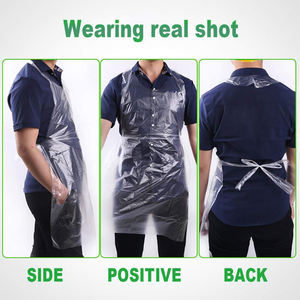 <span class=keywords><strong>Tablier</strong></span> jetable en PE non tissé, durable et doux, sans manches, protection intégrale pour la peinture et les projets de bricolage - Product Image 3