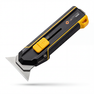 Cuchillo Multiusos 3 en 1 de Alta Resistencia 521020 con Cambio de Cuchilla por Botón, 5 Cuchillas, Raspador y Abrelatas para Cortar Cajas, Manualidades y Bricolaje - Product Image 1