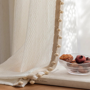 ZSHINE Modern Soft Drape Light-Filtering but Non-See-Through Vintage Sheer Curtain for BedroomLiving Room Bay <strong>Windows</strong> - Product Image 1