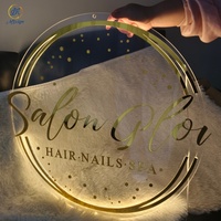 Enseigne Lumineuse LED Sur Mesure pour Salon de Beauté, Panneau Rétroéclairé Personnalisé, Logo Mural 3D Lumineux en Métal pour Décoration de Magasin