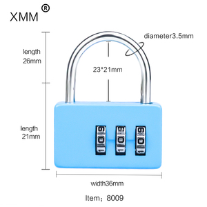 XMM-8009 meilleur prix combinaison chiffres mot de passe cadenas fabricant prix bagages cadenas petit mignon <span class=keywords><strong>pas</strong></span> <span class=keywords><strong>cher</strong></span> combinaison serrure - Product Image 6