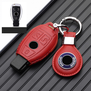 Étui de protection pour clé de voiture en cuir véritable pour Mercedes pour Benz C260L C200L A180L GLC260 GLA E300l CLASS Porte-clés Porte-clés Sac - Product Image 2
