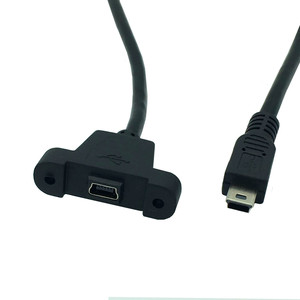 Cable de Carga Mini USB de 0.3M en Ángulo Recto para Teléfono Móvil con Soporte de Tornillo - Product Image 3