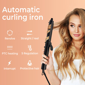 <span class=keywords><strong>Fer</strong></span> à <span class=keywords><strong>boucler</strong></span> automatique à ions négatifs, <span class=keywords><strong>fer</strong></span> à friser rotatif anti-brûlure pour des boucles ondulées, des boucles à bulles et le coiffage des franges - Product Image 5