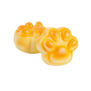 PU Slow Rising <b>Squishy</b> Soft to the Touch Children Toys Wholesale Realistic <b>Cat</b> Paw Shape Bread Themed <b>Squishy</b> Stress Relief Toys - Product Image 2