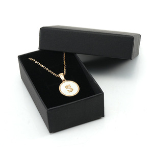 Zogxin Letter Pendant Necklace Gold Plated Initial I Square Charm Chain Jewelry Gift Box For Women Men Unisex Gift - Product Image 2