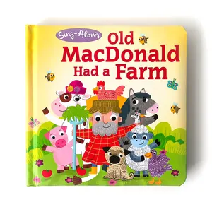 Children book printing soft cover Old macdonald Had a farm board books publish printed kindergarten Education books