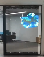 Meilleure vente d'écran de film holographique invisible à affichage LED transparent ultra-mince pour la signalisation de terminal d'aéroport d'exposition de musée