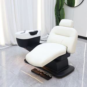 Modern Luxury Spa Shampooing and Massage, Overhead Electric Reclining <b>Shampoo</b> Bowl, Beauty Salon Bed and <b>Chair</b> - Product Image 1